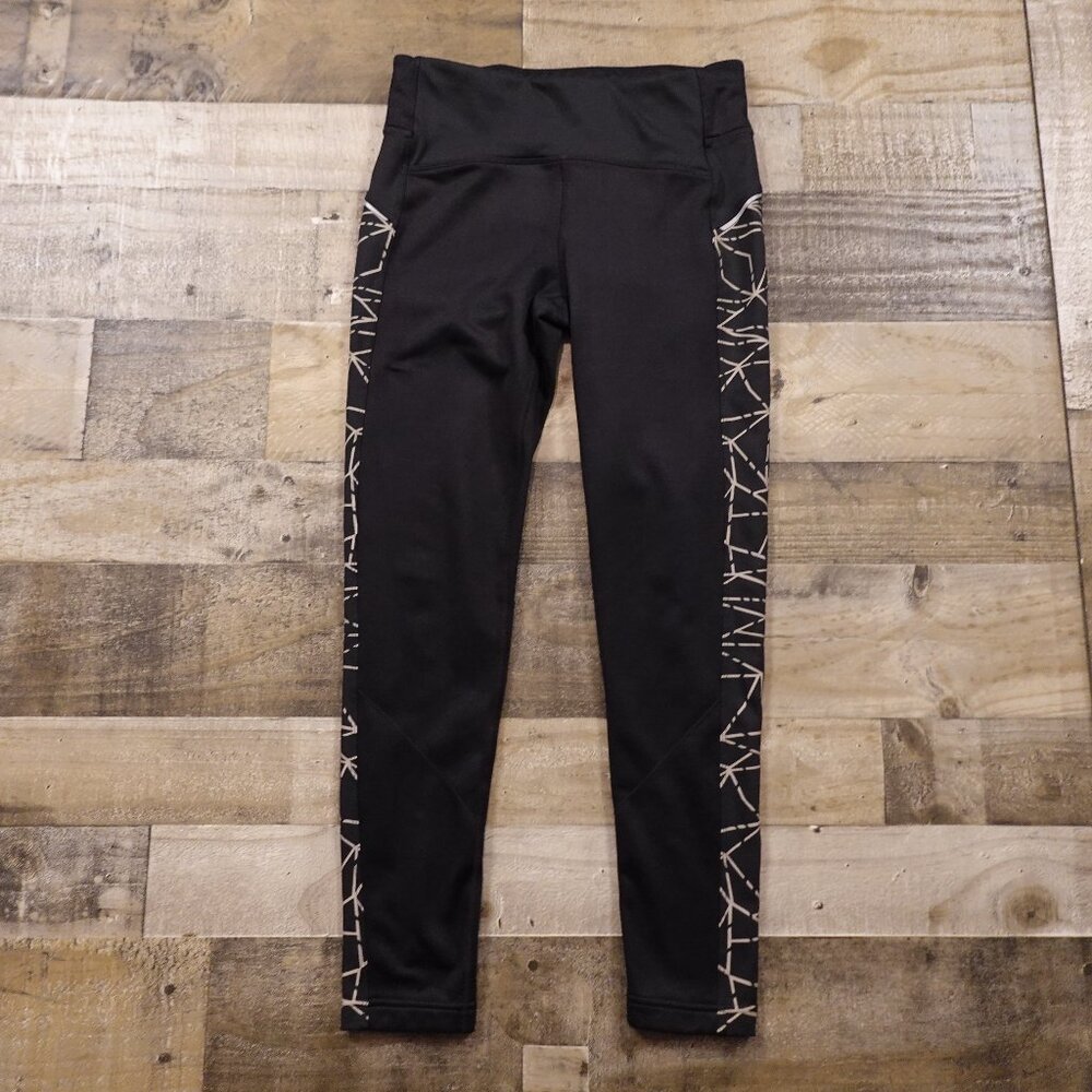Athleta Reflective Power Lift‎ Tight women's medium black fleece lined insulated